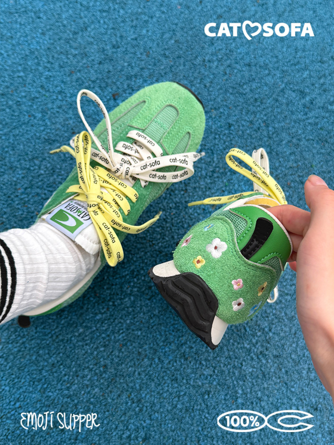 Giày Cat & Sofa Emoji Runner Green 2025