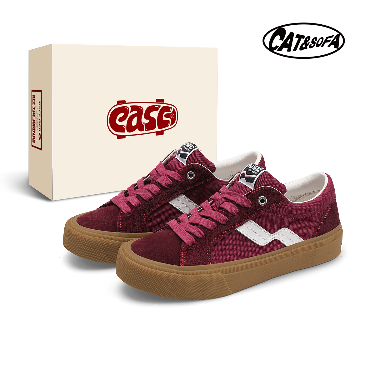 Giày Cat & Sofa x EASC's Classic Dark Red