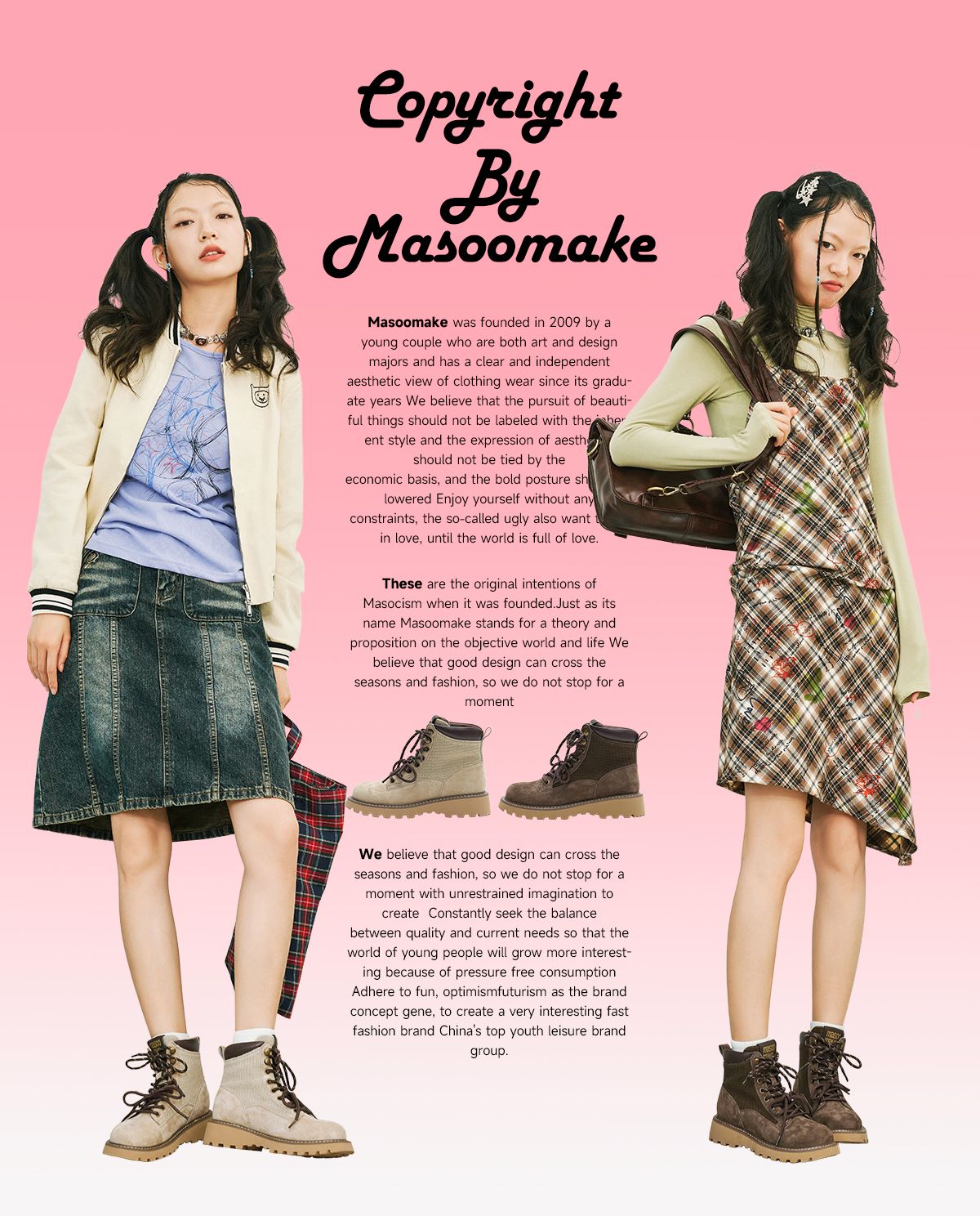 Giày MASOOMAKE Classic Martin Boots Oatmeal