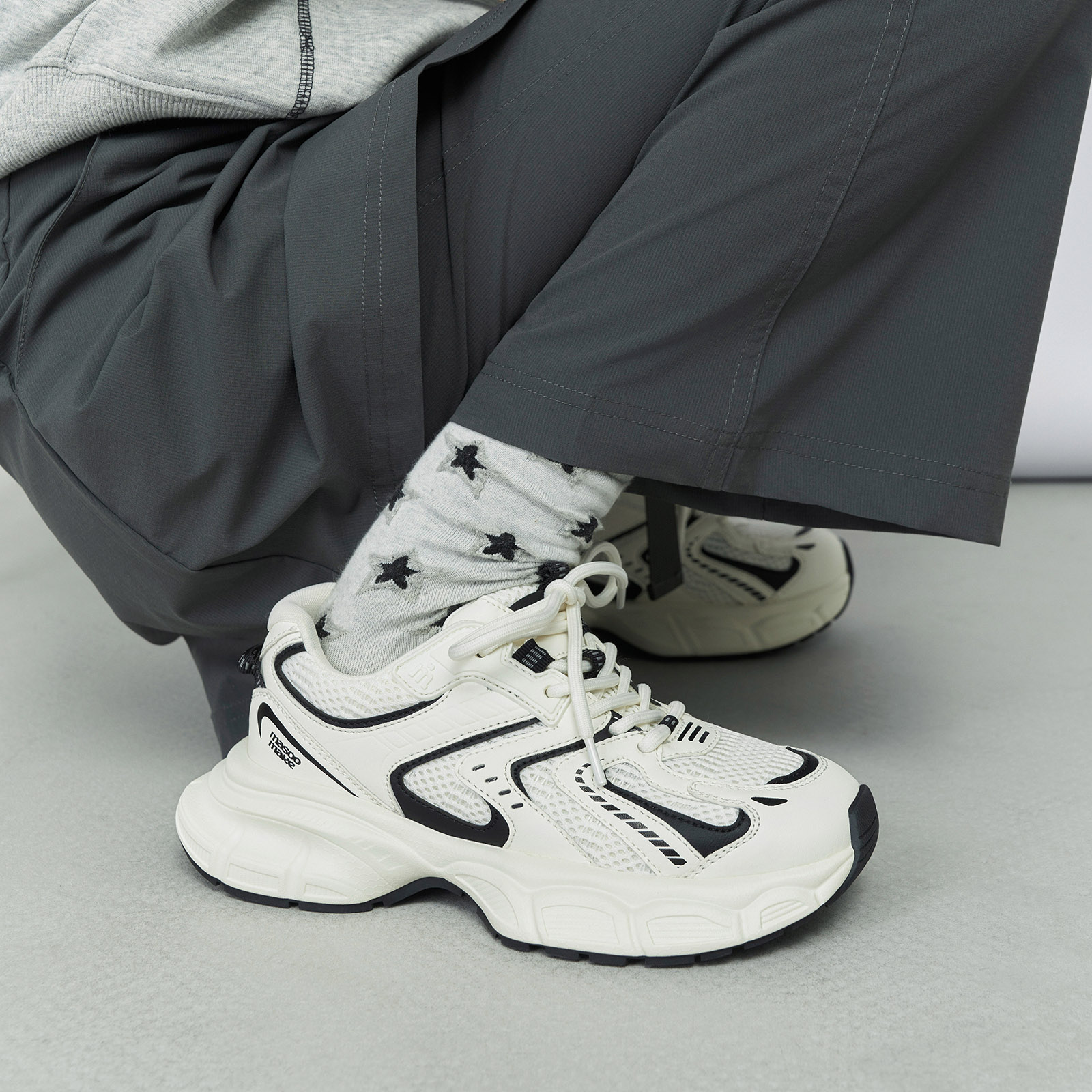 Giày Chunky Sneaker MASOOMAKE 2024 White Panda