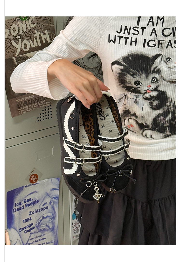 Giày Cat & Sofa Mary Jane Black Suede
