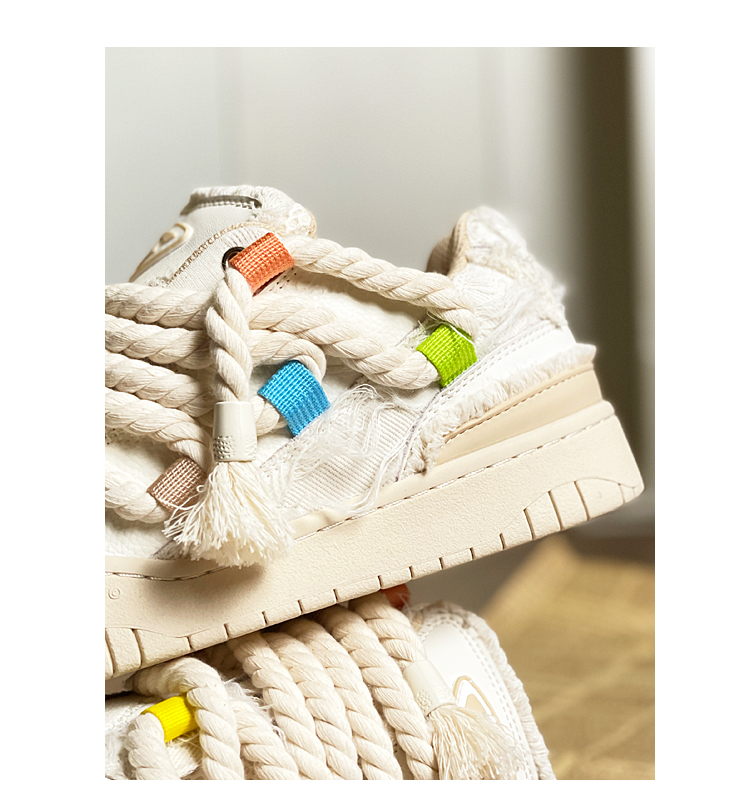 Giày Cat & Sofa Destruction Lace Cream Beige