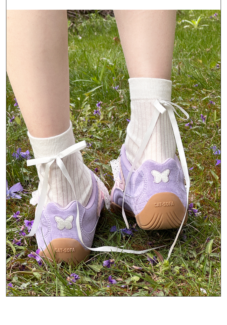 Giày Cat & Sofa Emoji Series Bướm Tím