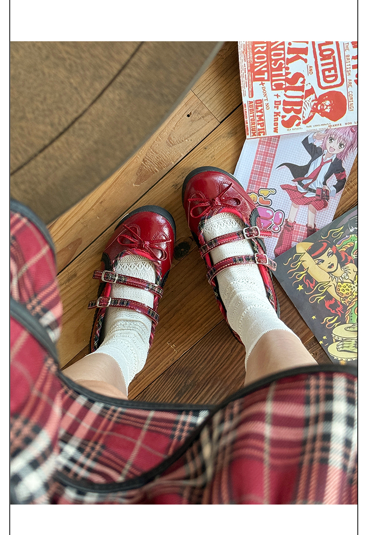Giày Cat & Sofa Mary Jane Vintage Red