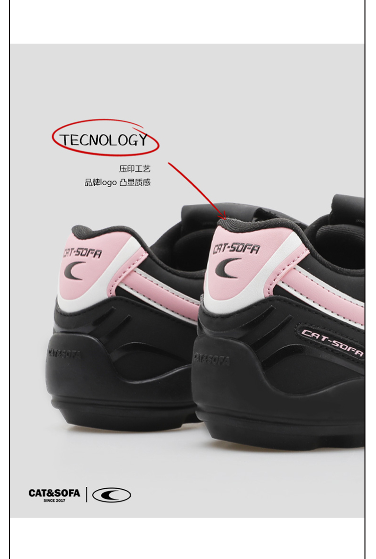 Giày Cat & Sofa Football Black Pink