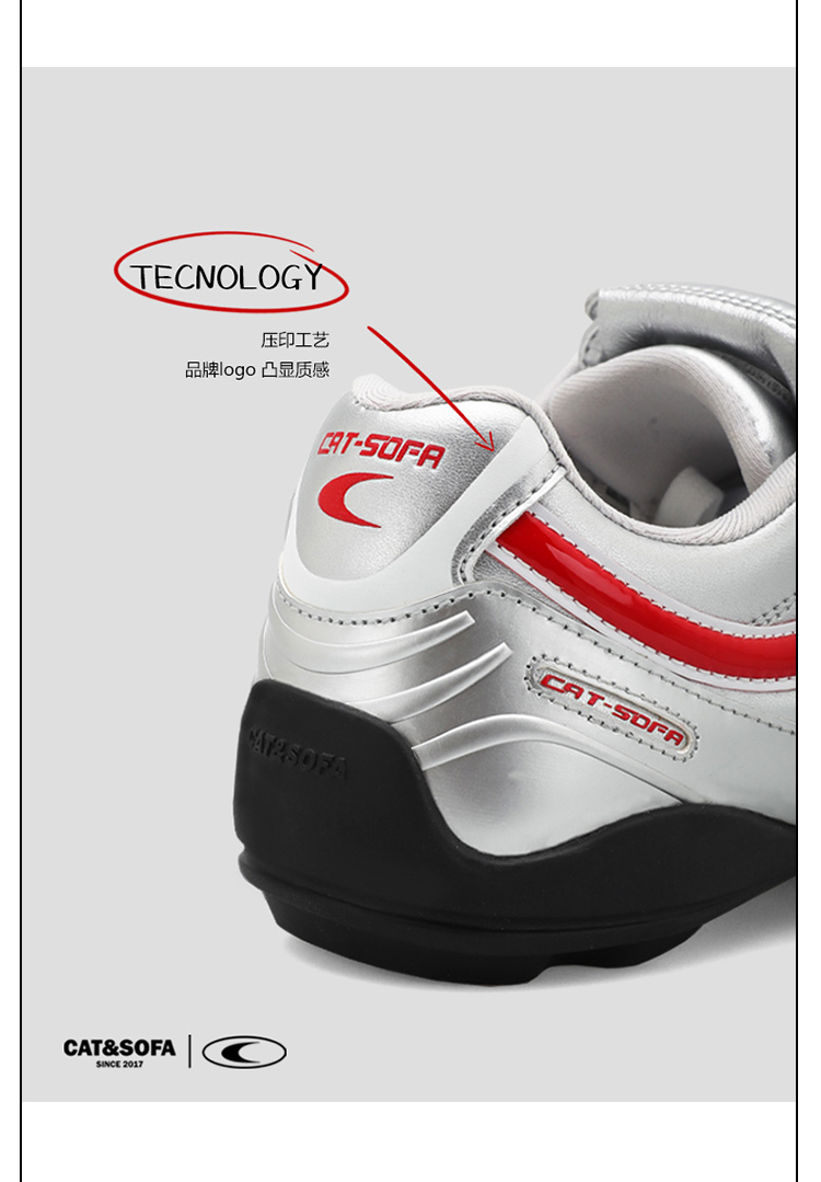 Giày Cat & Sofa Football Silver Redline