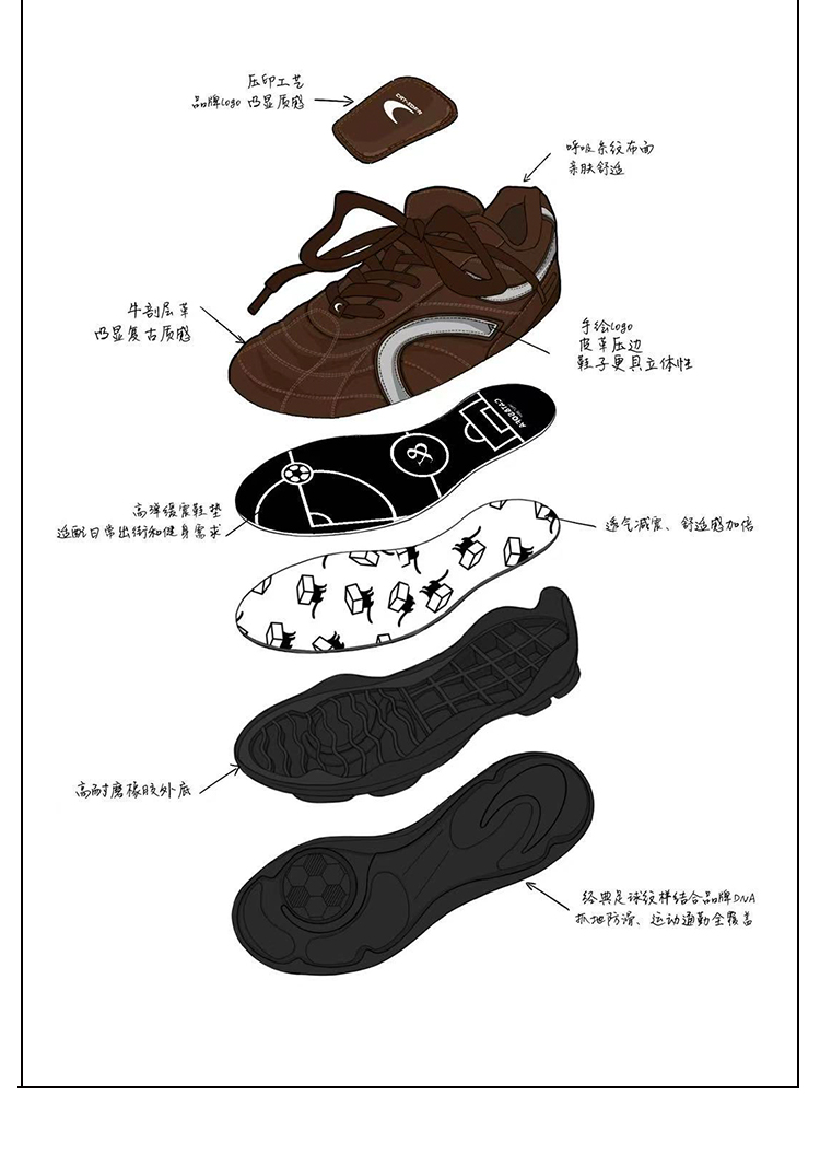 Giày Cat & Sofa Football Chocolate