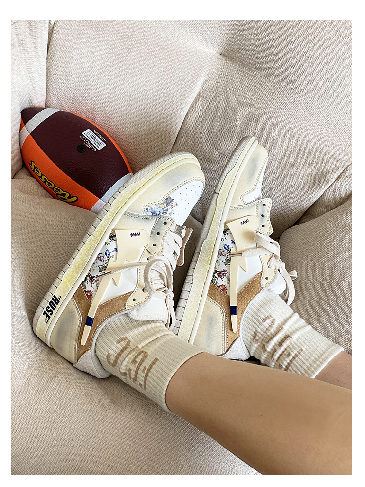 Giày Cat & Sofa Dunk Rose Cream White