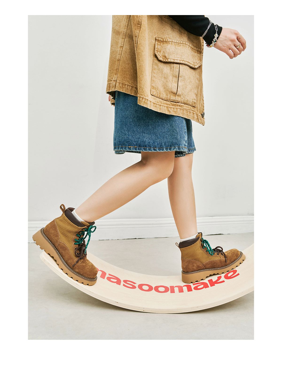 Giày MASOOMAKE Classic Martin Boots Caramel