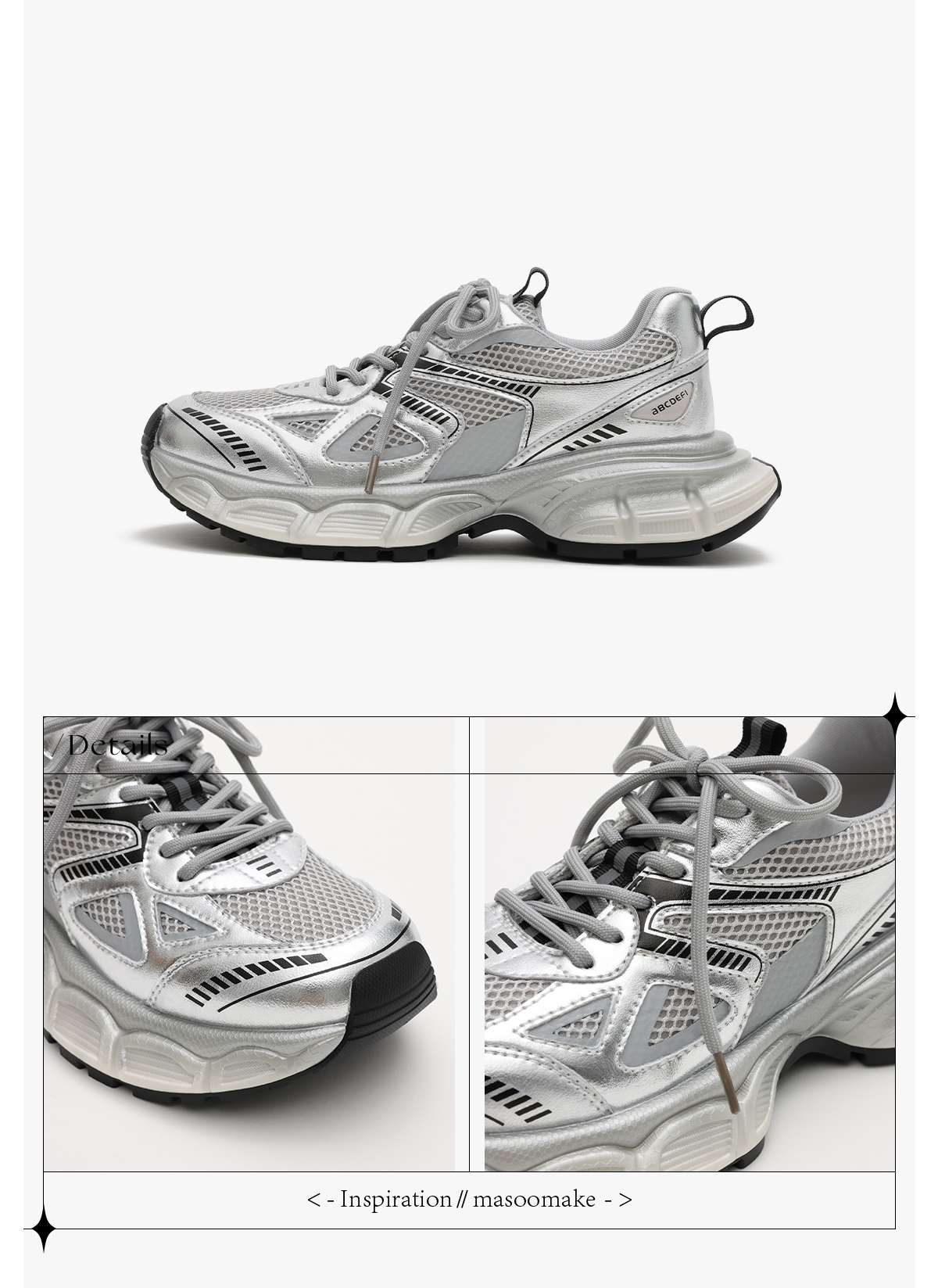 Giày Chunky Sneaker MASOOMAKE V1 Silver