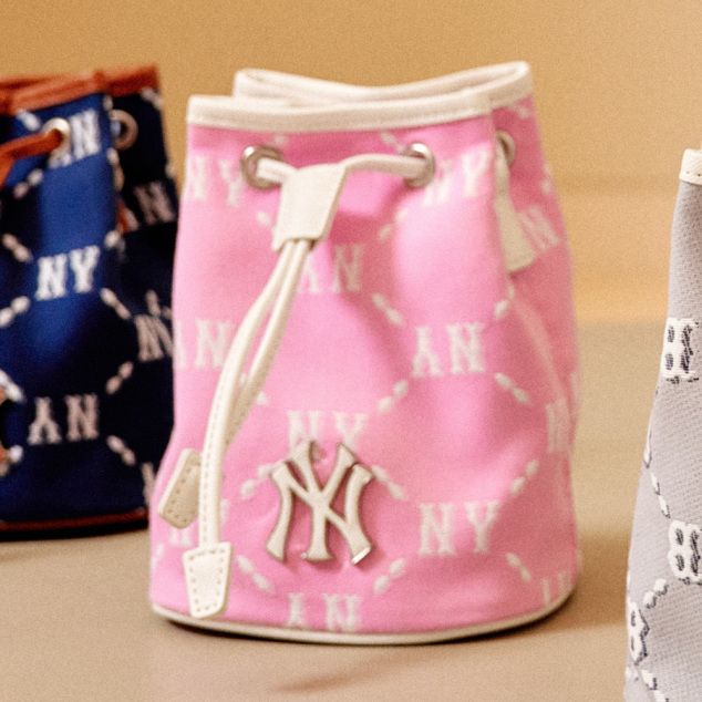 Túi Đeo Chéo MLB Monogram Diamond Jacquard Mini Bucket Bag New York Yankees  Blue 3ABMS022N-50NYL