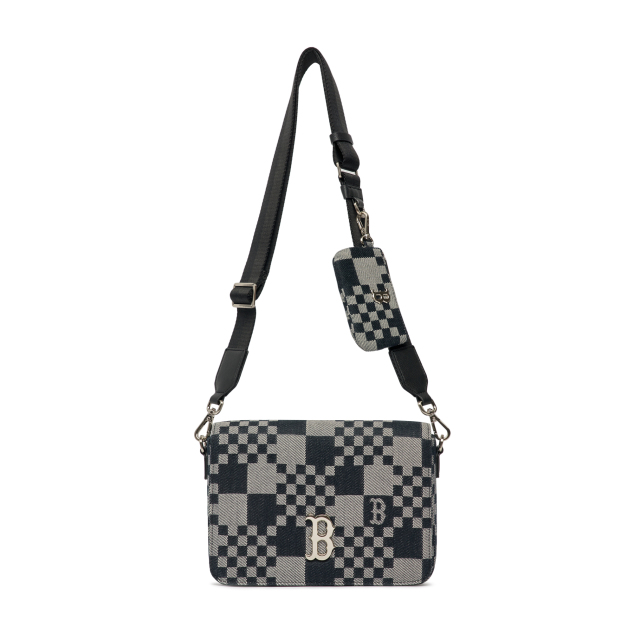 Túi MLB Checkerboard Jacquard Cross Bag Boston Red Sox Black