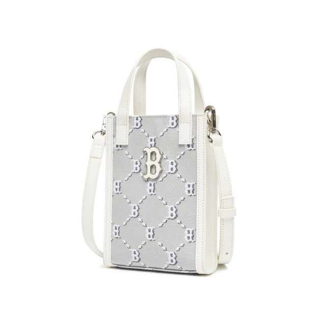 Túi MLB Diamond Monogram Jacquard Cell Phone Cross Bag Boston Red Sox Grey