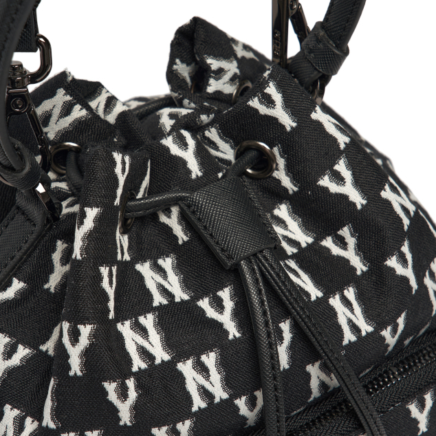 Túi MLB Classic Monogram Jacquard Bucket Bag New York Yankees Black