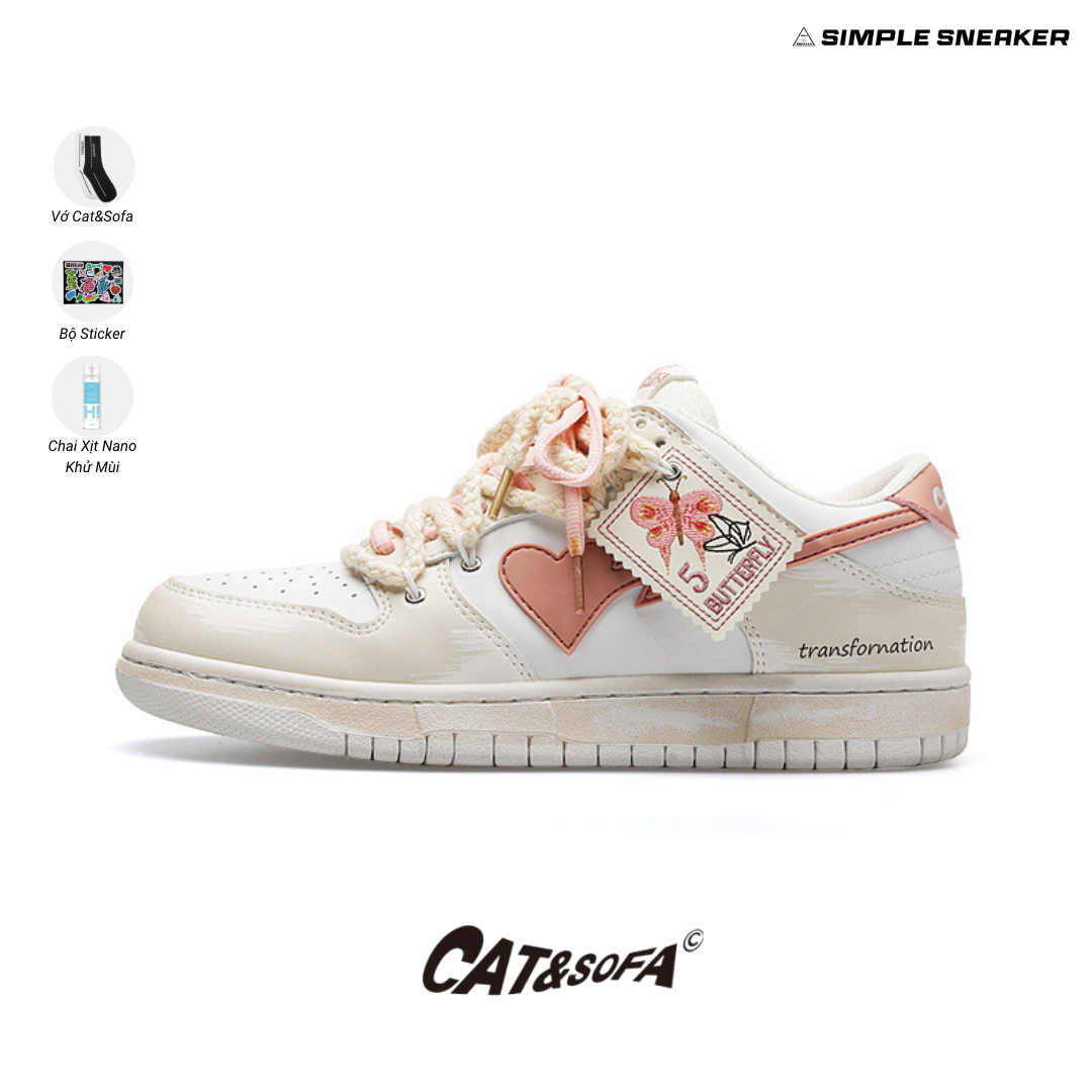 Giày Cat & Sofa Dunk Butterfly Rose Pink