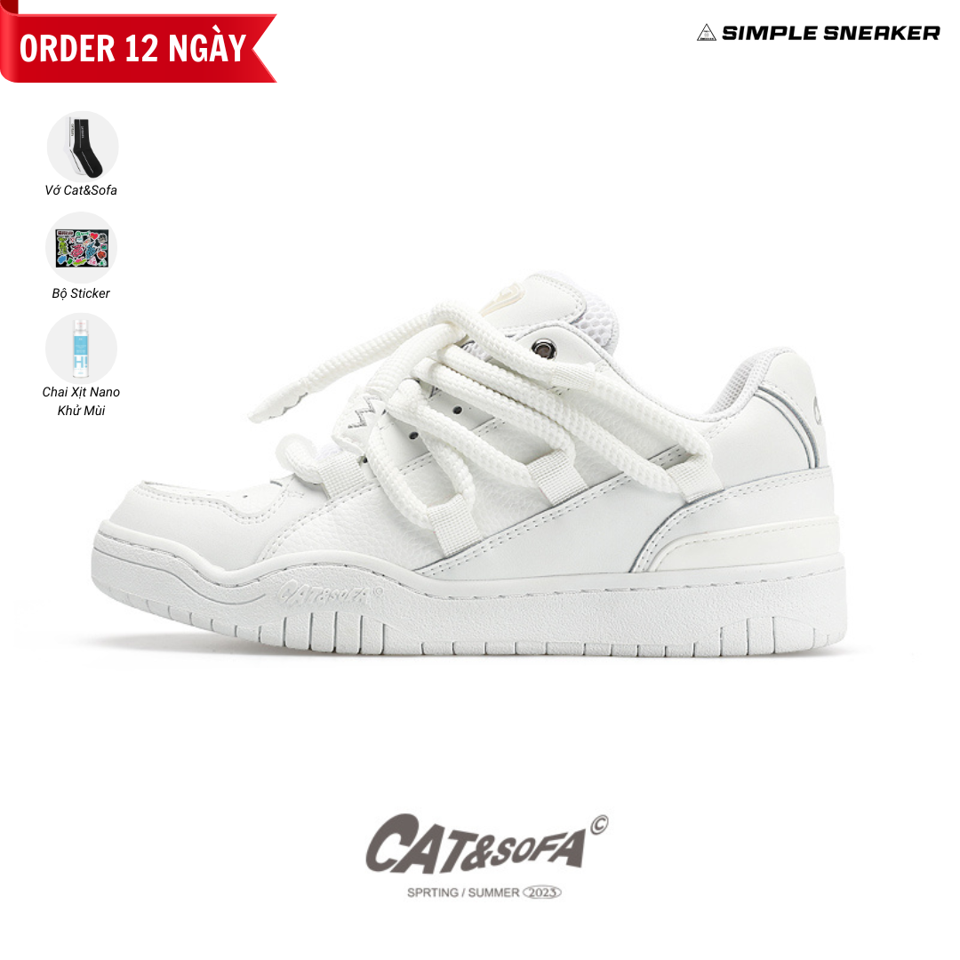 Giày Cat & Sofa Dread Locks All White