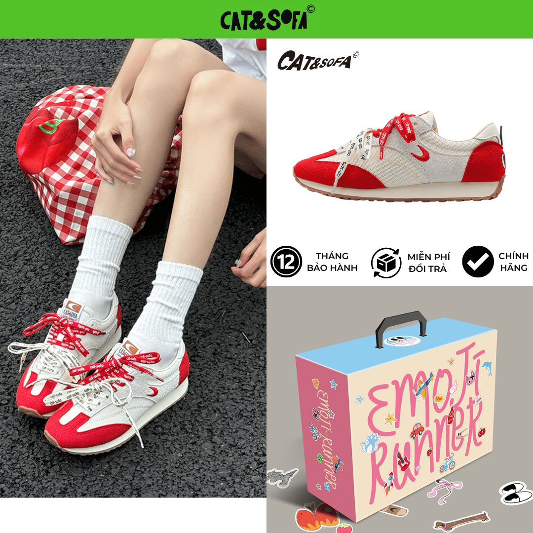 Giày Cat & Sofa Emoji Runner Red Apple 2025