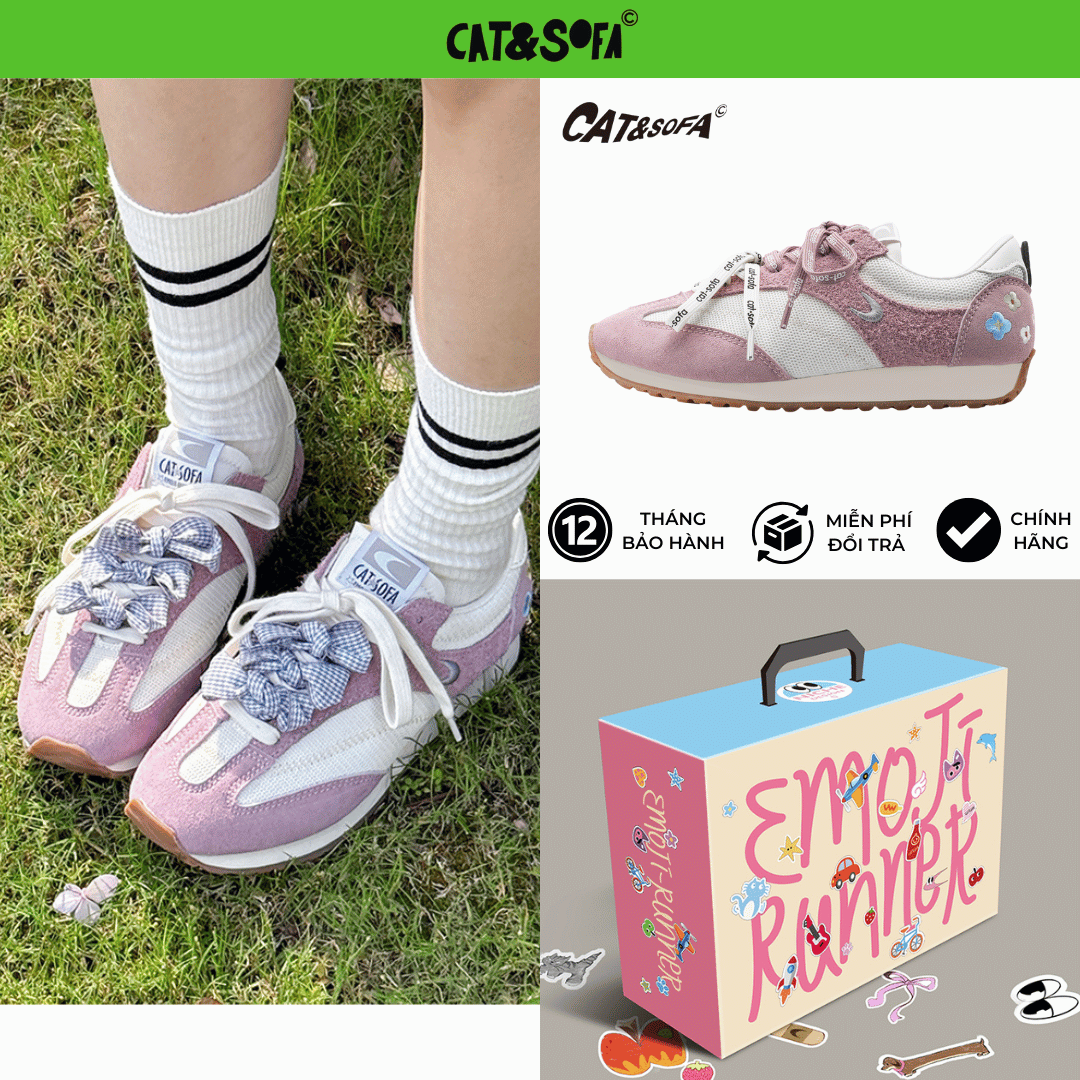 Giày Cat & Sofa Emoji Runner Violet 2025