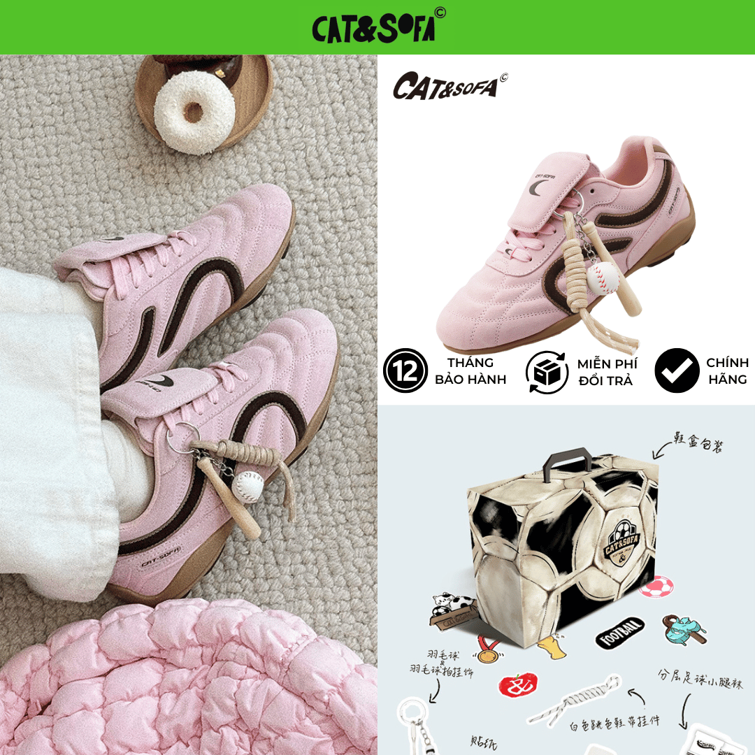 Giày Cat & Sofa Football Pink