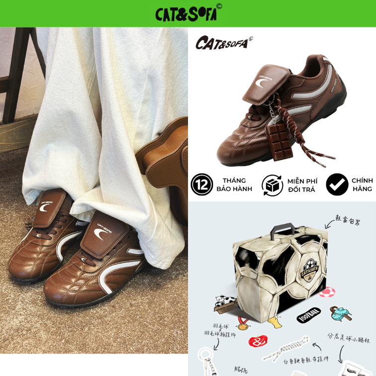 Giày Cat & Sofa Football Chocolate