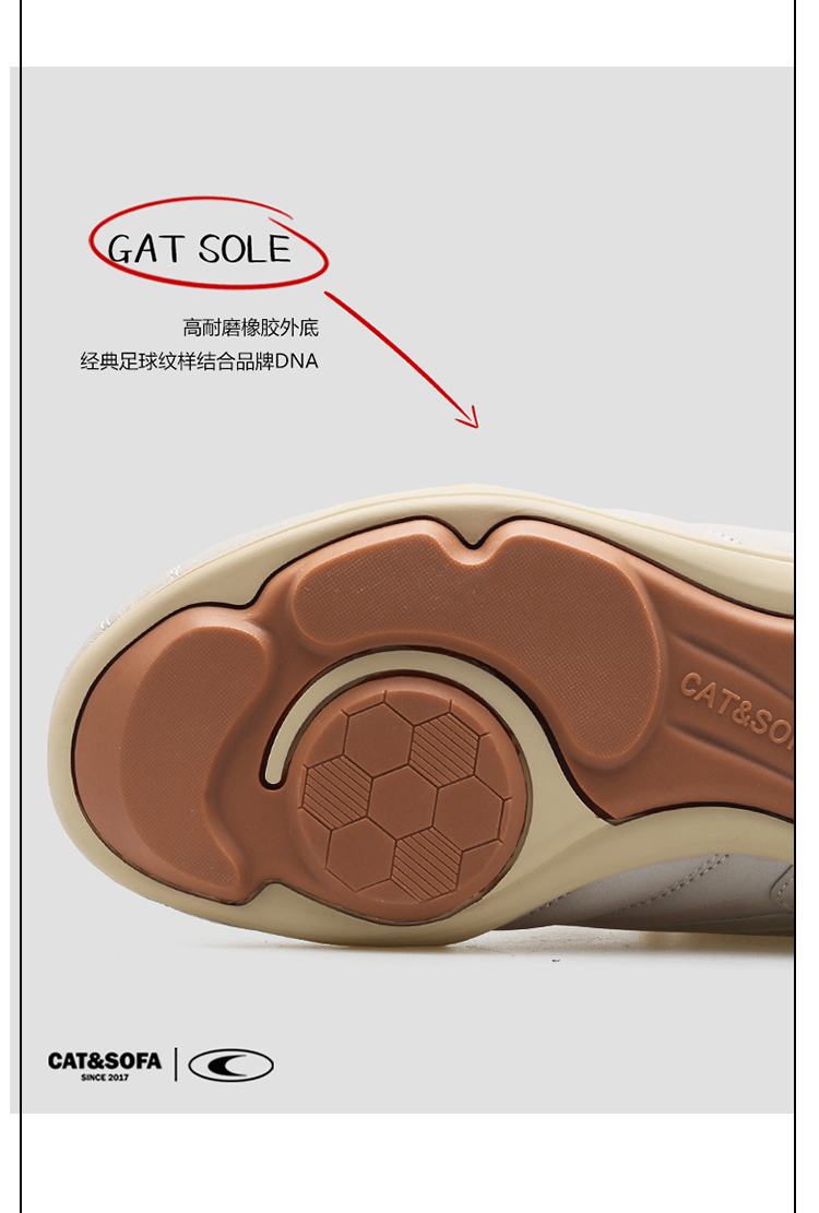 Giày Cat & Sofa Football Cream White