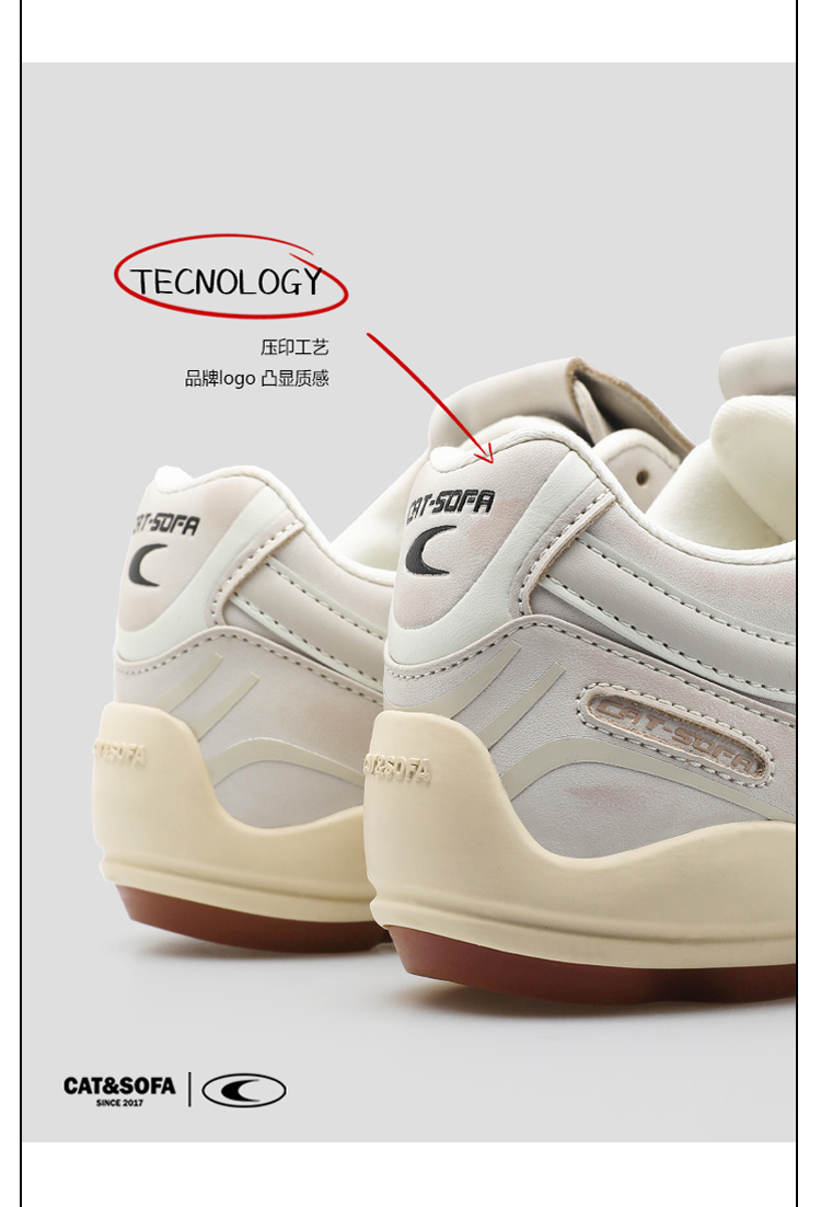 Giày Cat & Sofa Football Cream White