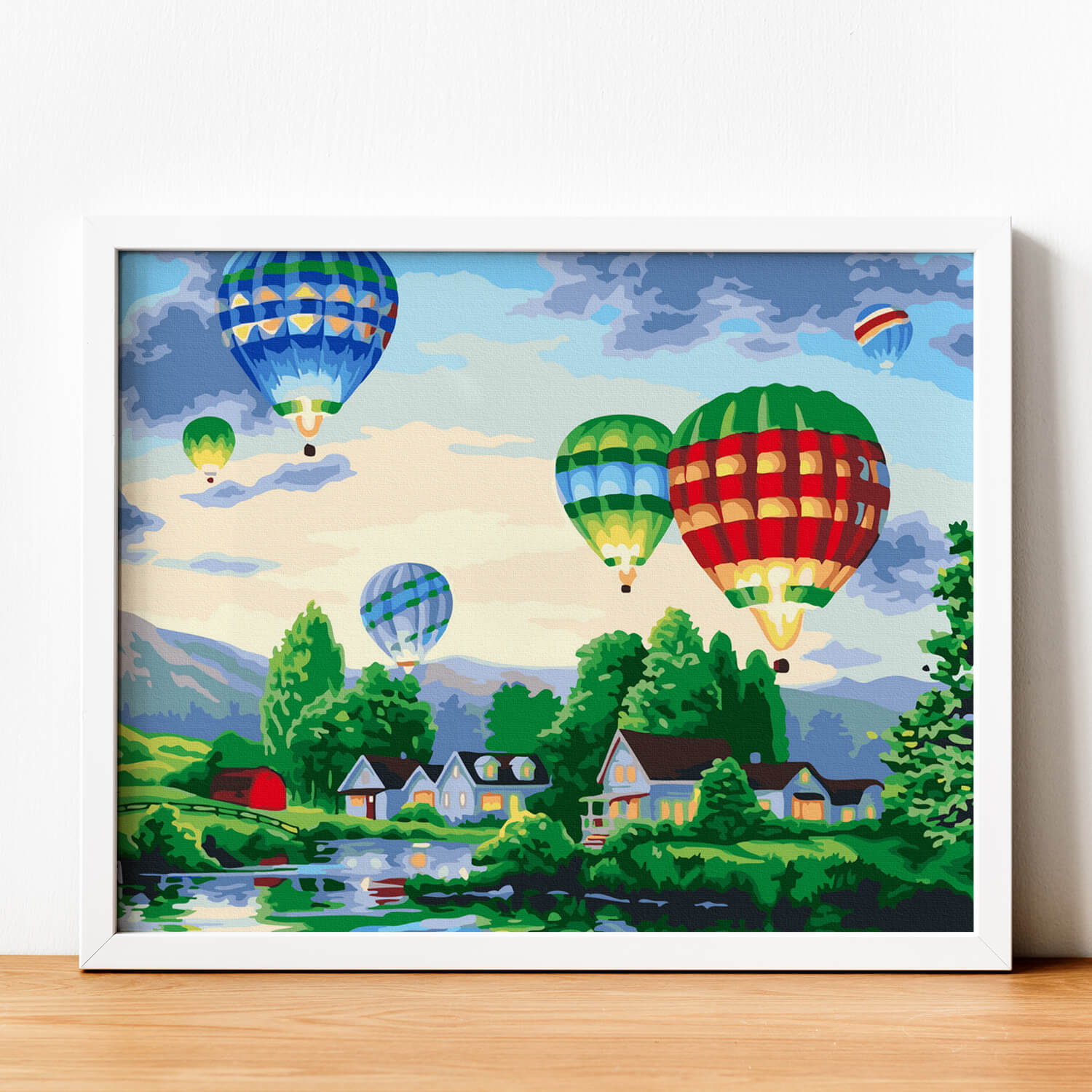 Tranh số hóa Lễ hội Khinh khí cầu đã căng khung 40x50cm Tranh Số Hóa Lễ Hội Khinh Khí Cầu Đã Căng Khung 40X50Cm