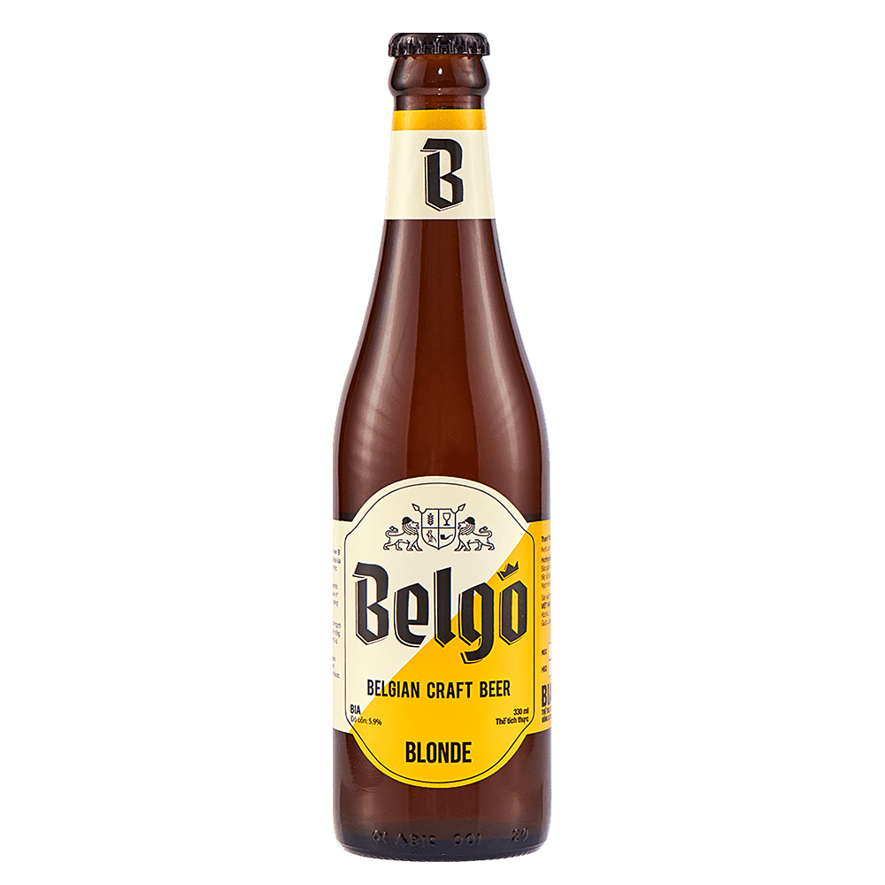 Bia Belgo Blonde 5.9% – Chai 330ml – Thùng 24 Chai
