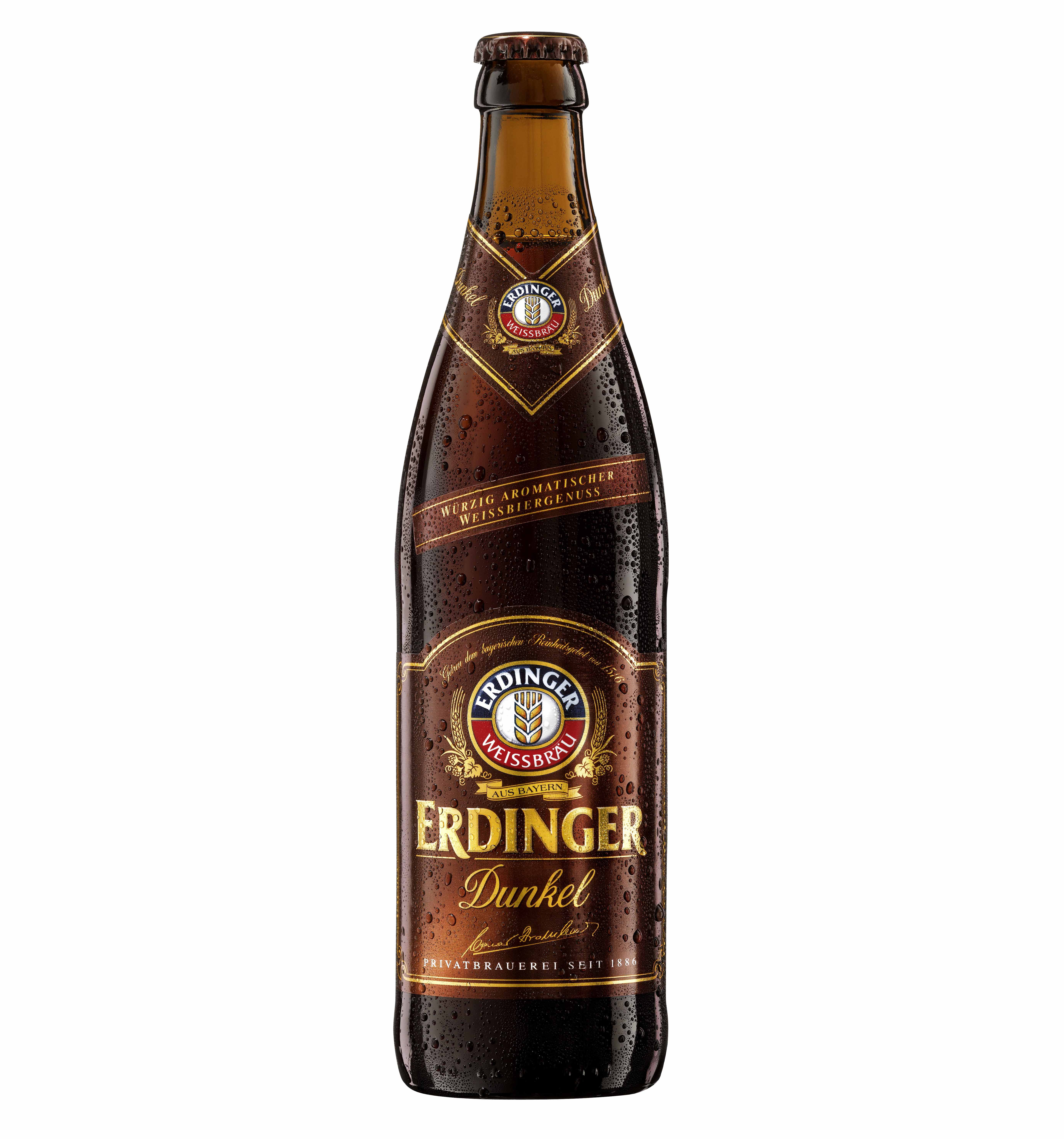 Bia Erdinger Weibbier Dunkel 5,3% – Chai 500ml – Thùng 12 Chai