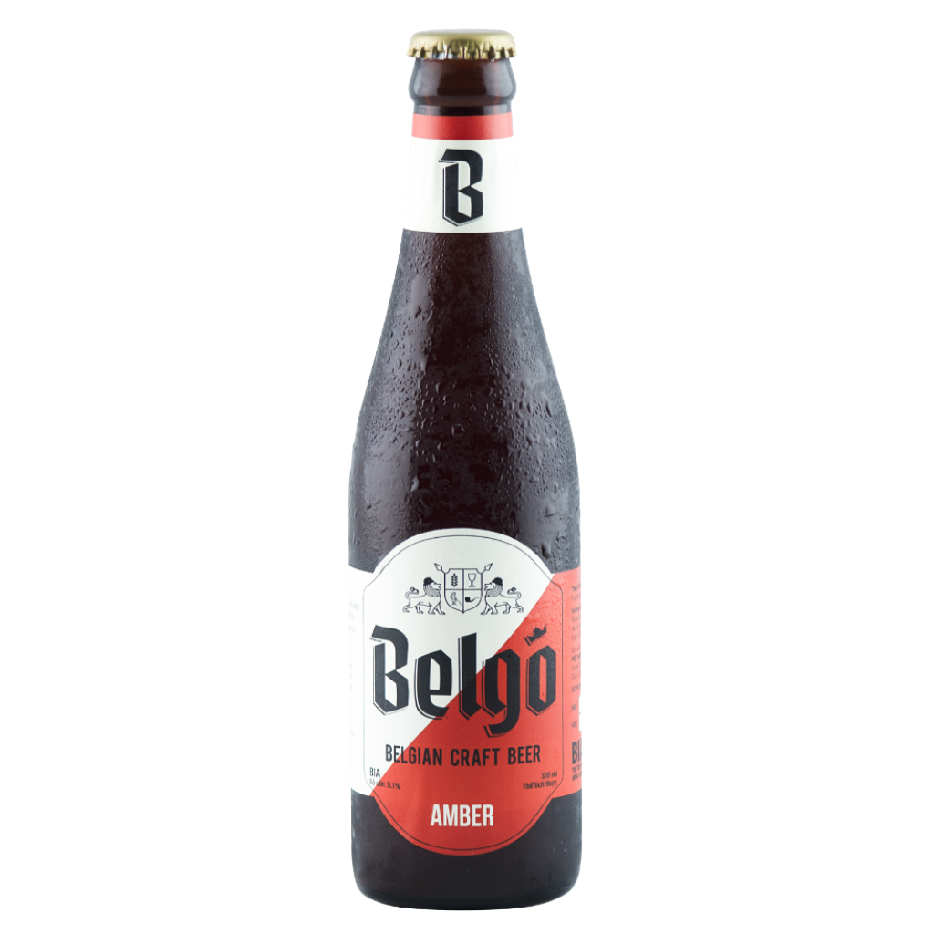 Bia Belgo Amber 5.1% – Chai 330ml – Thùng 24 Chai