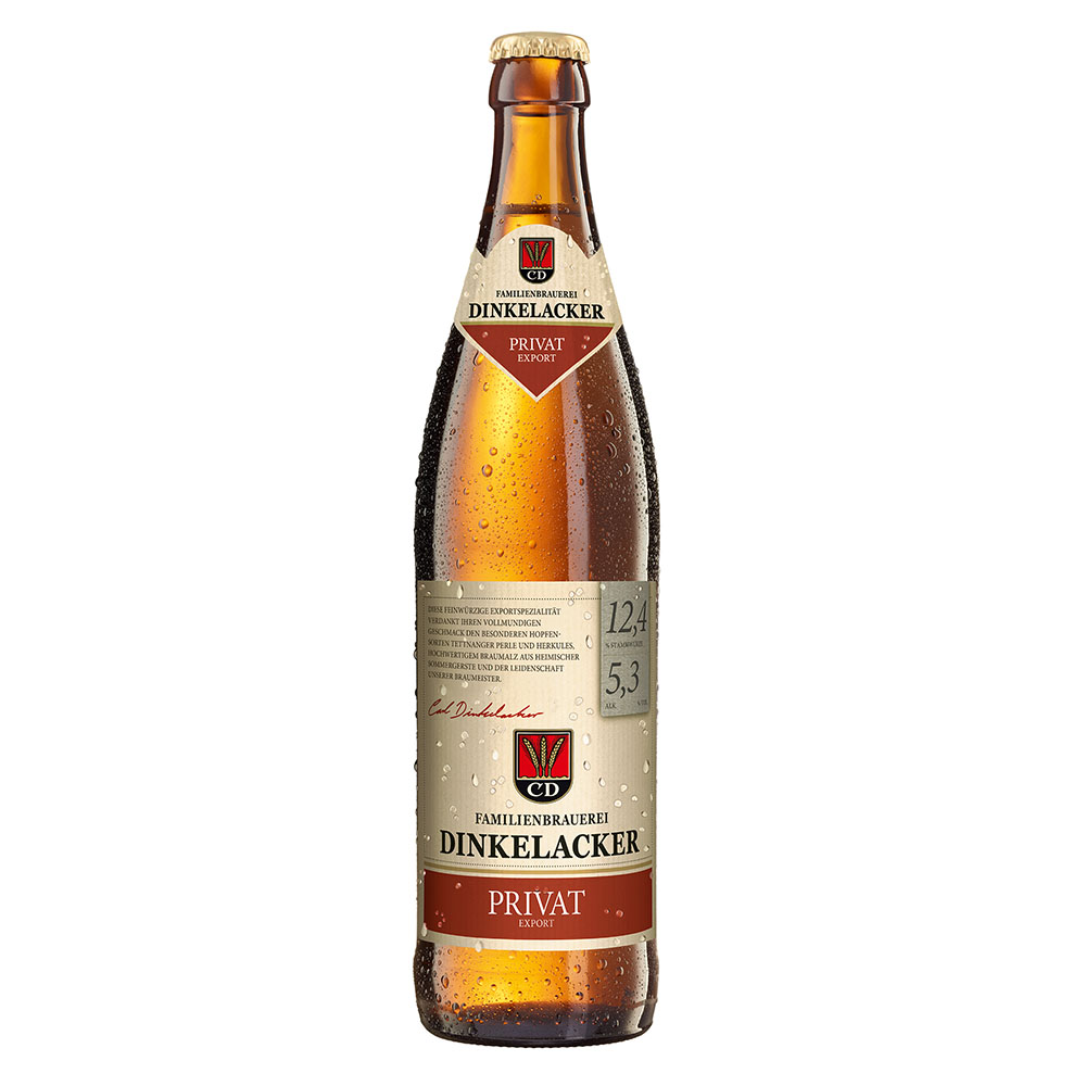 Bia Dinkelacker Privat Export 5.3% – Chai 330ml – Thùng 24 Chai