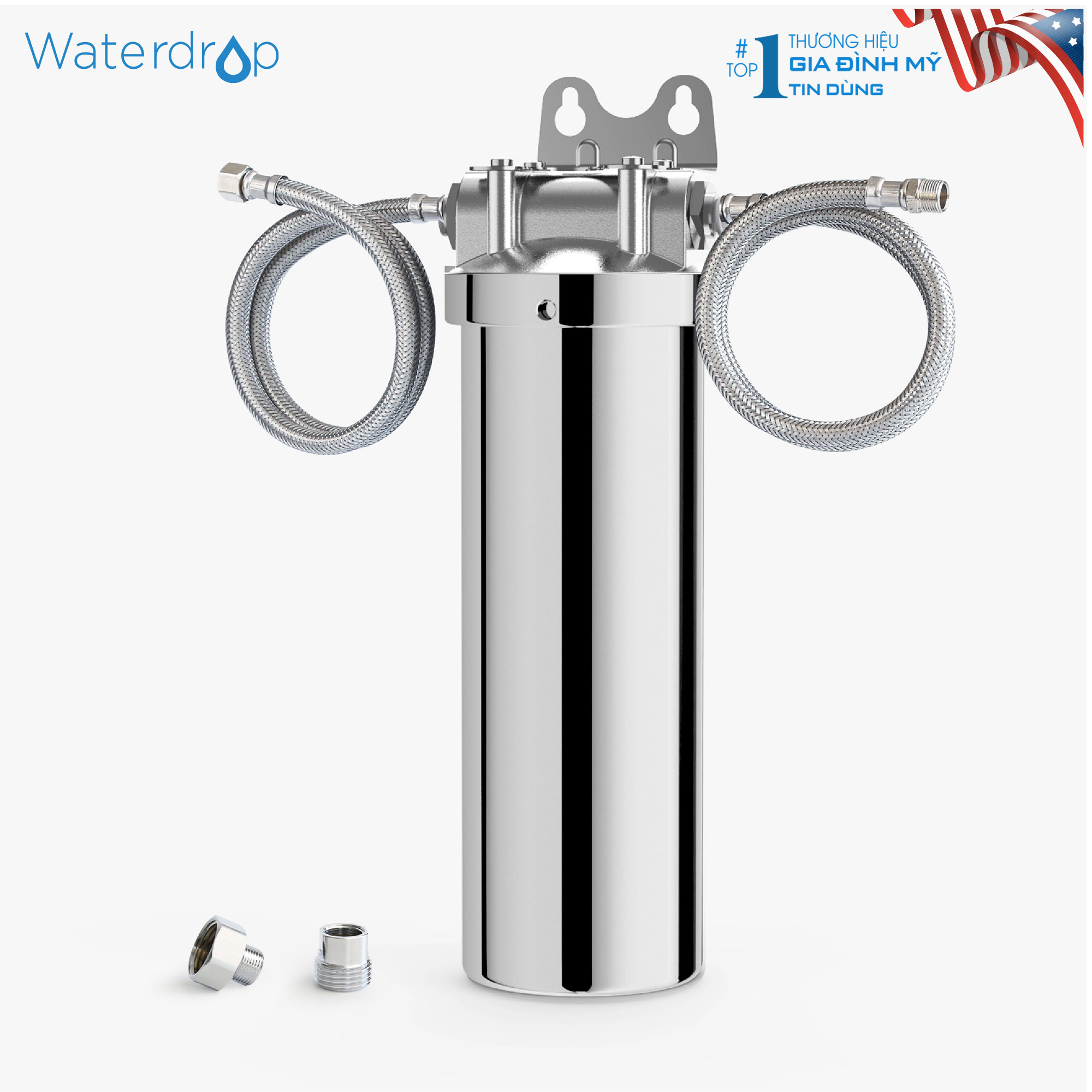Lọc nước đơn inox bóng WD-AMS08 Waterdrop
