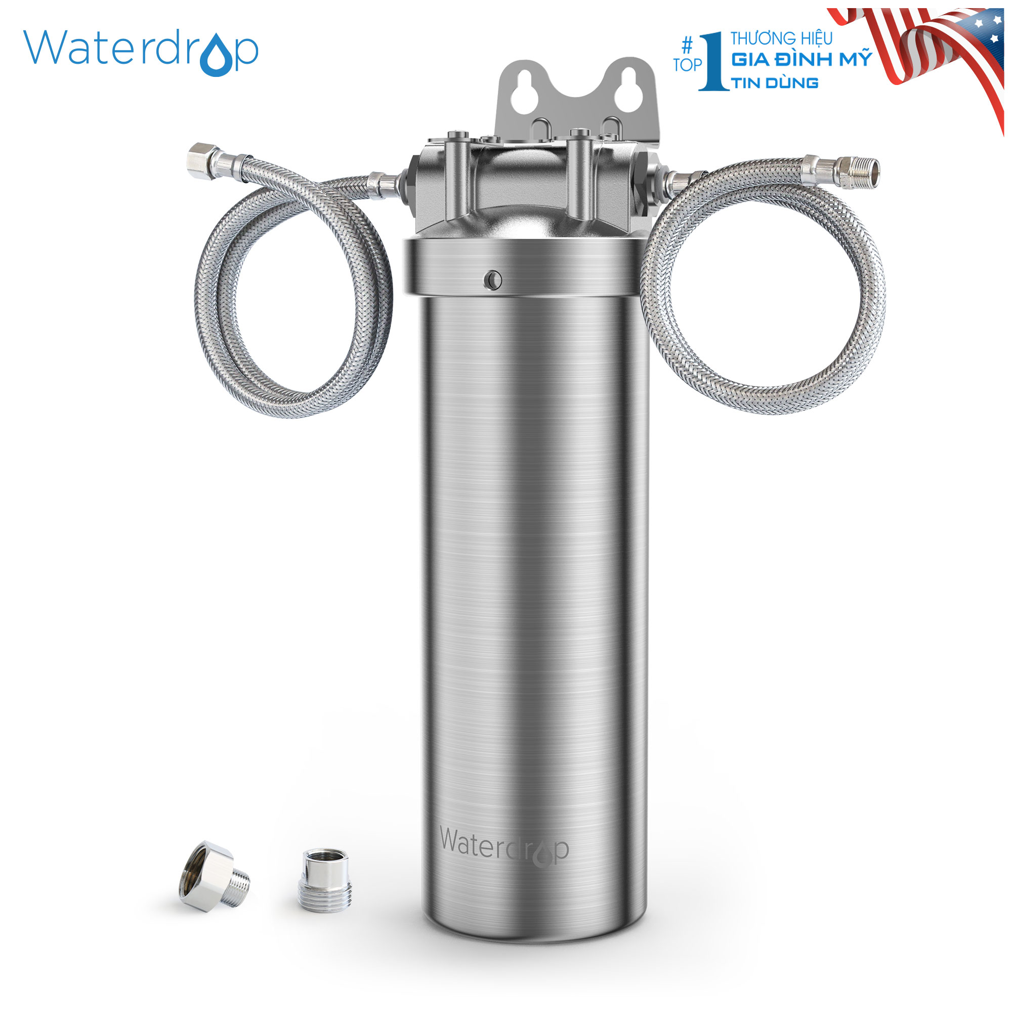 Lọc nước đơn Inox mờ WD-AS08 Waterdrop