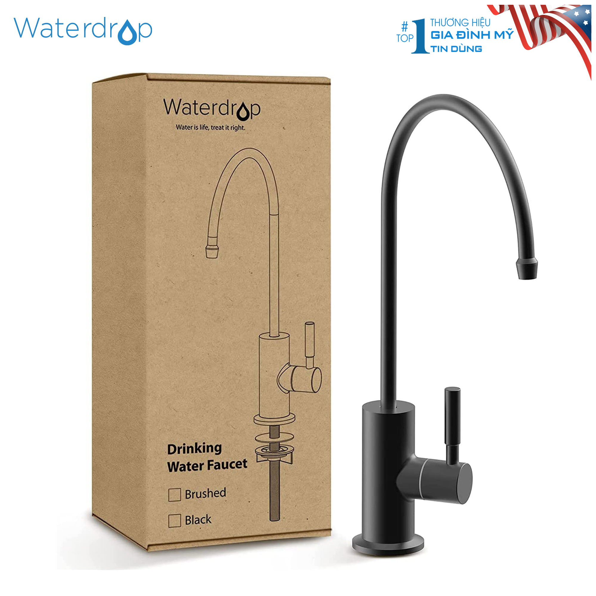 Vòi nước màu đen Waterdrop WD-G2FCT