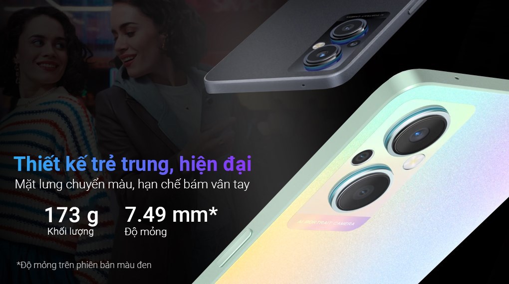 Điện thoại OPPO Reno7 Z 5G ( Đen, Bạc )