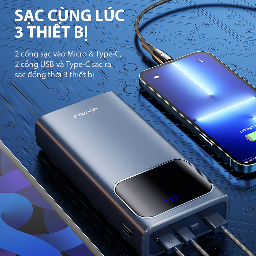 Pin Sạc Dự Phòng VIVAN VPB-C30  30000mAh