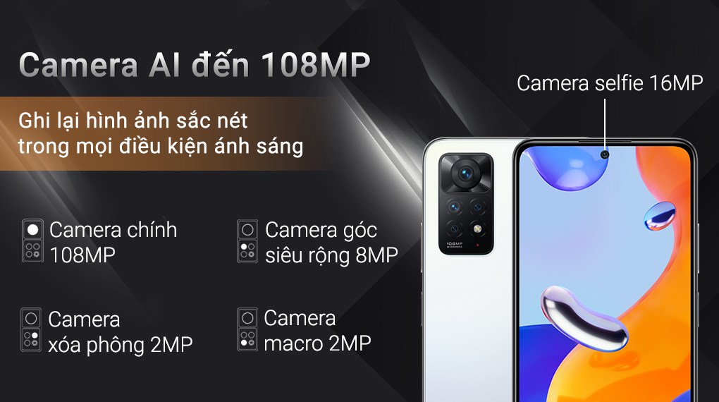 Điện thoại Xiaomi Redmi Note 11 Pro ( Xanh Dương, Xám, Trắng)