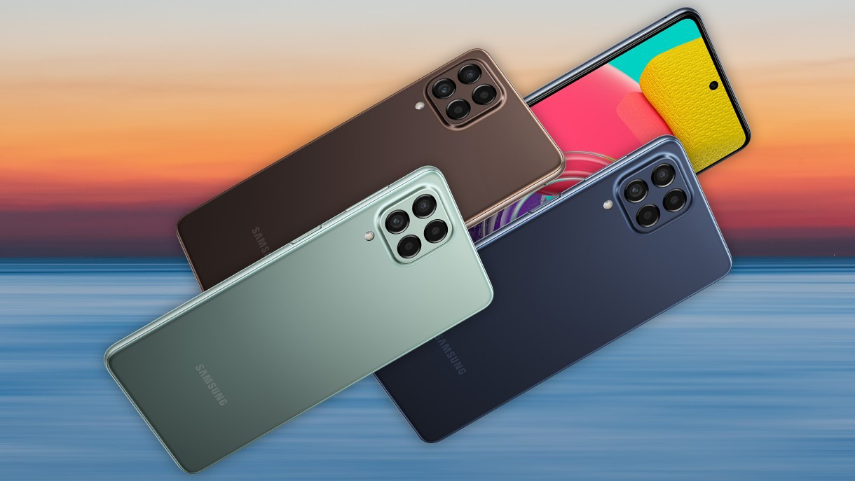 Điện thoại Samsung Galaxy M53 5G  ( Nâu , Xanh lá, Xanh Dương )