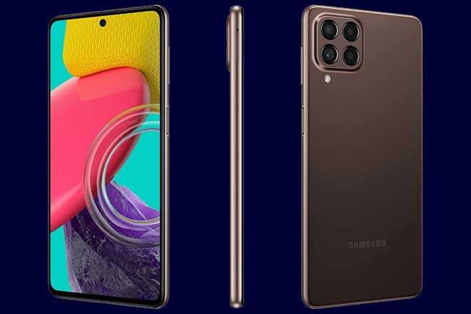 Điện thoại Samsung Galaxy M53 5G  ( Nâu , Xanh lá, Xanh Dương )