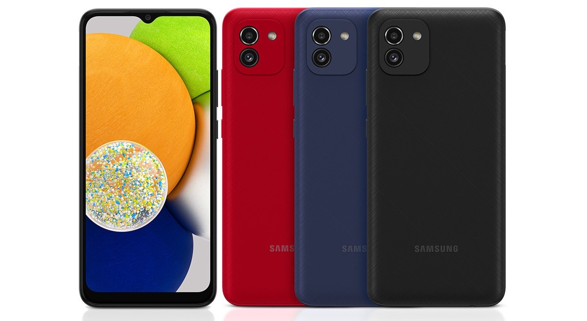 Điện thoại Samsung Galaxy A03 4GB ( Đen , Đỏ , Xanh )