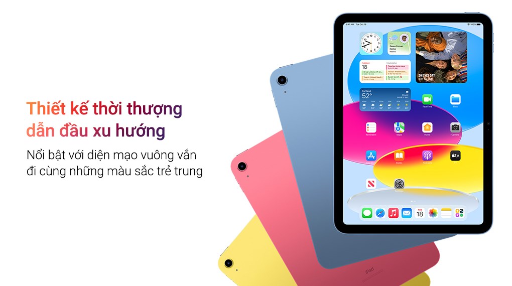 Máy tính bảng iPad 10 WiFi 64GB ( Hồng, Xanh Dương, Vàng )