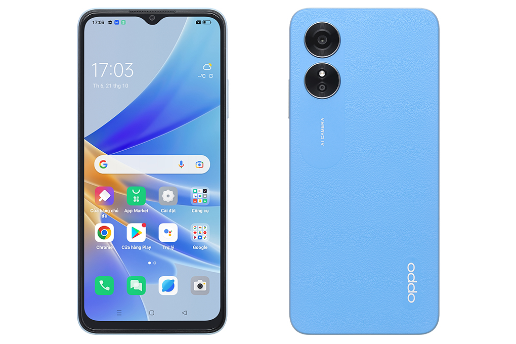 Điện thoại OPPO A17 (Đen , Xanh Dương )