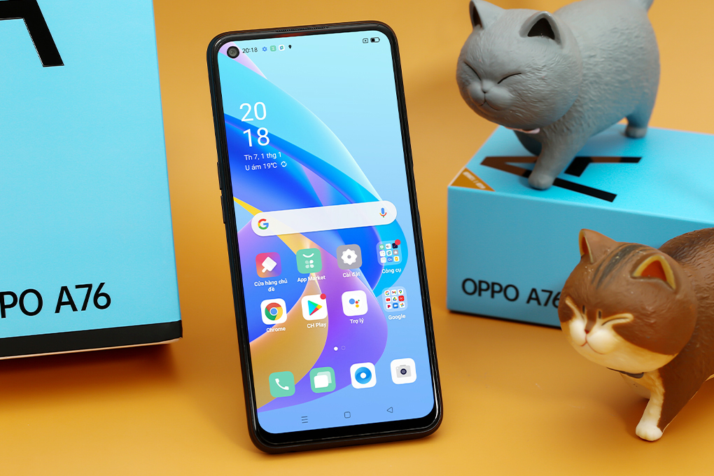 Điện thoại OPPO A76 ( Đen , Xanh Lá )