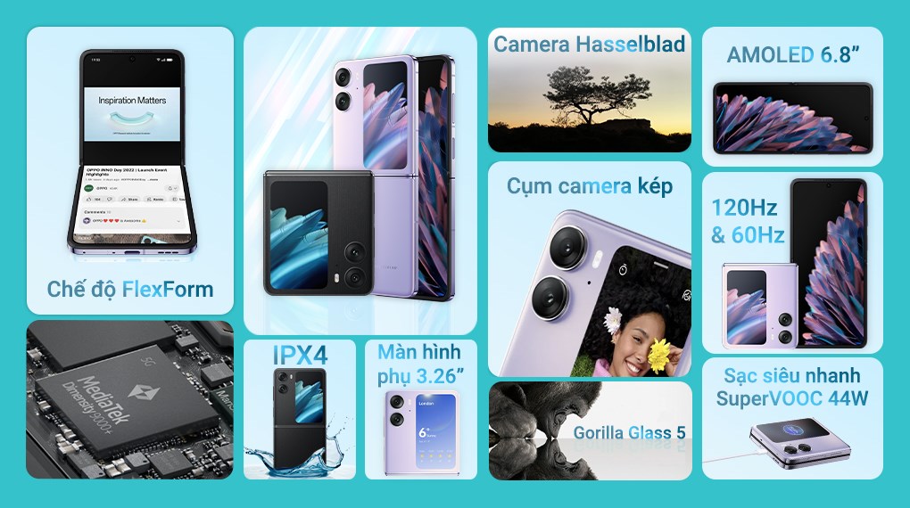 Điện thoại OPPO Find N2 Flip 5G ( 256GB)