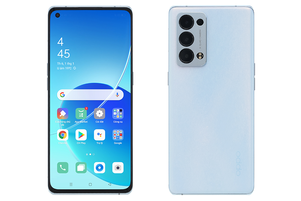 Điện thoại OPPO Reno6 Pro 5G 12/256GB (Xanh Dương, Xám)