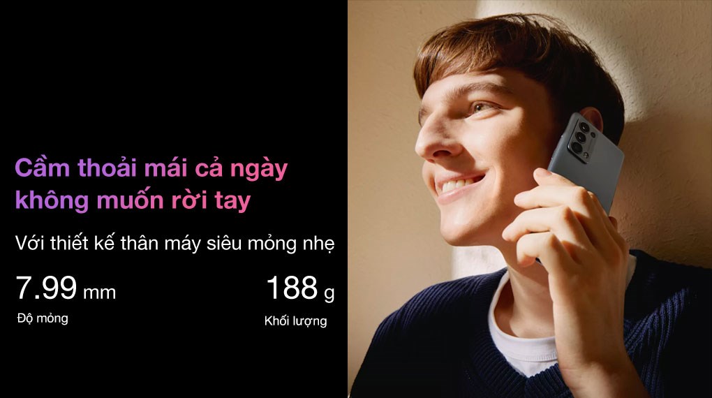 Điện thoại OPPO Reno6 Pro 5G 12/256GB (Xanh Dương, Xám)