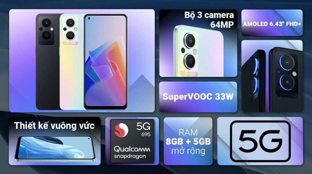 Điện thoại OPPO Reno7 Z 5G ( Đen, Bạc )