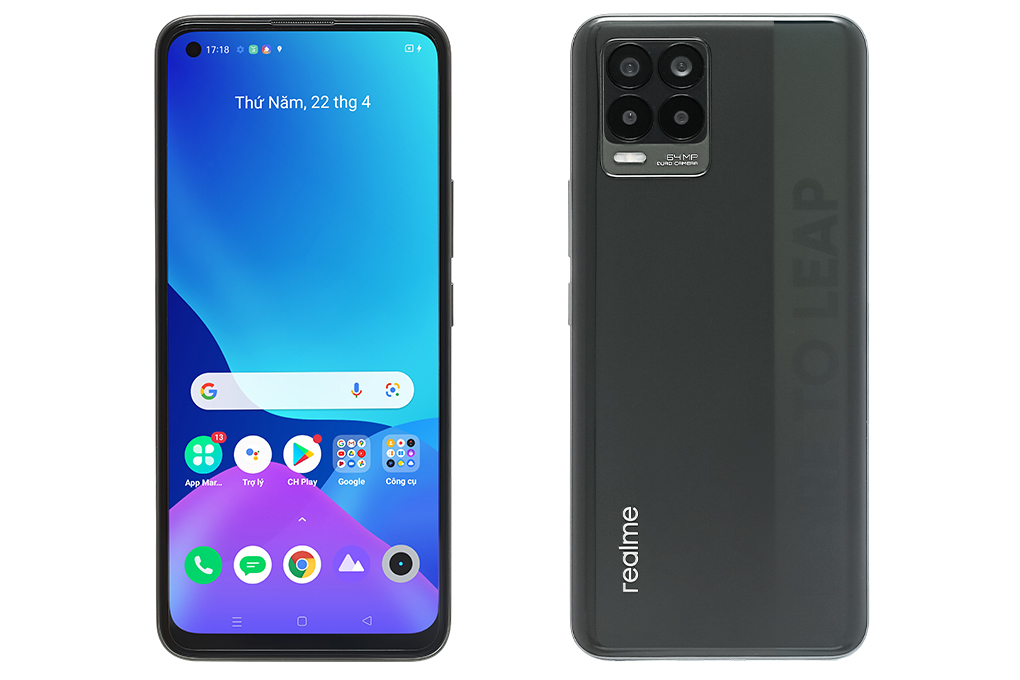 Điện thoại Realme 8  8/128   (Bạc, Đen)