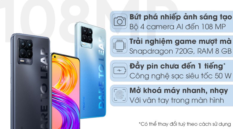 Điện thoại Realme 8 Pro ( Vàng , Đen , Xanh Dương )