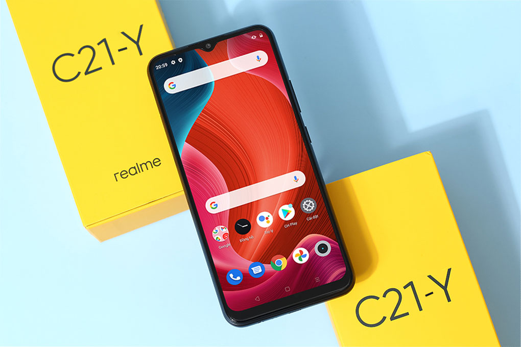 Điện thoại Realme C21Y  4/64GB   ( Xanh Dương , Đen )